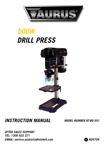 Manual Taurus BT-BD 501 Drill Press