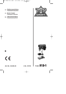 Mode d’emploi Topcraft TCSB 512-1 Perceuse à colonne