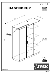 Bedienungsanleitung JYSK Hagendrup (143x175x50) Kleiderschrank