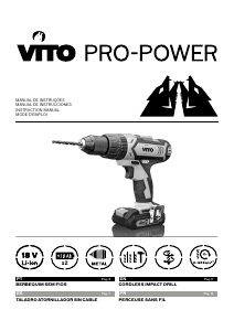 Manual de uso Vito VIBSFL18 Atornillador taladrador