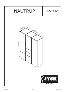 Manual JYSK Nautrup (149x200x50) Garderobă