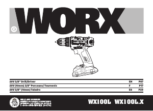 Mode d’emploi Worx WX100L Perceuse visseuse