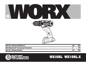 Manual de uso Worx WX108L Atornillador taladrador