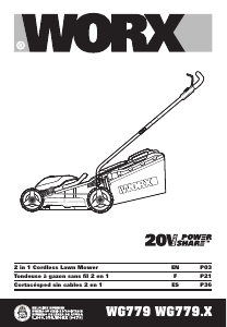 Manual Worx WG779.X Lawn Mower