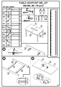 Mode d’emploi JYSK Gesten (80x140x76) Table de salle à manger