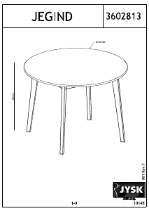 Manual JYSK Jegind (105x75) Dining Table