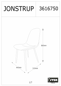 사용 설명서 JYSK Jonstrup 의자