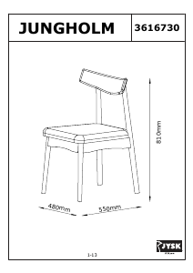 Mode d’emploi JYSK Jungholm Chaise