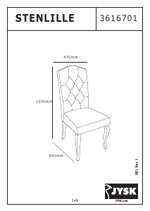 Mode d’emploi JYSK Stenlille Chaise