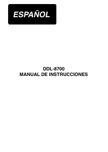 Manual de uso Juki DDL-8700 Máquina de coser