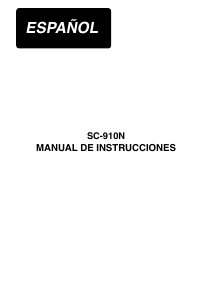 Manual de uso Juki SC-910N Máquina de coser