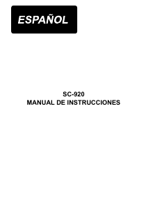 Manual de uso Juki SC-920 Máquina de coser