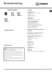 Käyttöohje Indesit EDCE G45 B H (EU) Kuivausrumpu