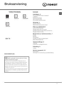 Käyttöohje Indesit IDV 75 (EU) Kuivausrumpu
