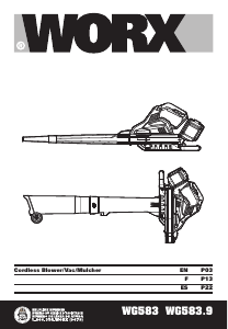 Manual Worx WG583.9 Leaf Blower