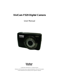 Handleiding Vivitar ViviCam F529 Digitale camera