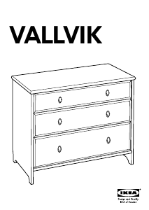 Εγχειρίδιο IKEA VALLVIK Συρταριέρα