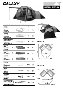 Manual High Peak Galaxy 8 Tent