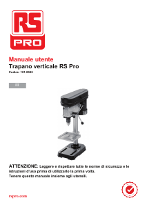 Manuale RS Pro 181-8945 Trapano a colonna da banco