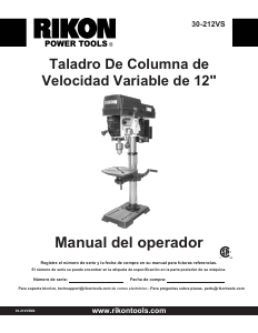 Manual de uso Rikon 30-212VS Taladro de columna