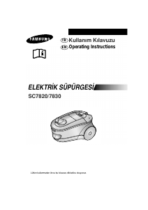 Kullanım kılavuzu Samsung SC7820 Elektrikli süpürge