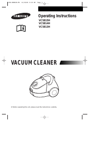 Manual Samsung VC-5813 Vacuum Cleaner