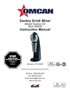 Manual Santos 54 Drink Mixer