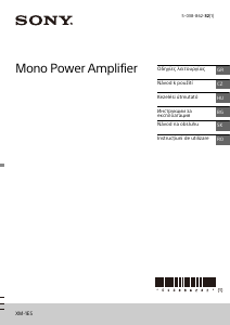 Manual Sony XM-1ES Amplificator auto