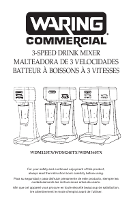 Manual de uso Waring Commercial WDM360TX Mezclador de bebidas