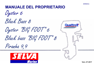 Manuale Selva Black Bass 8 Motore fuoribordo