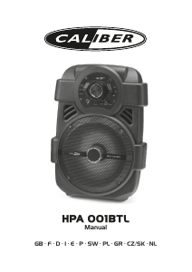 Mode d’emploi Caliber HPA001BTL Haut-parleur