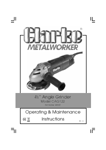 Handleiding Clarke CAG122 Haakse slijpmachine