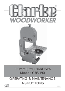 Handleiding Clarke CBS190 Lintzaag