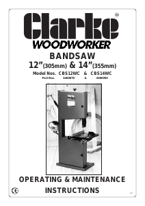 Manual Clarke CBS12WC Bandsaw