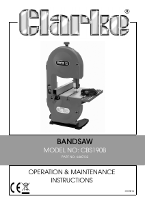 Handleiding Clarke CBS190B Lintzaag