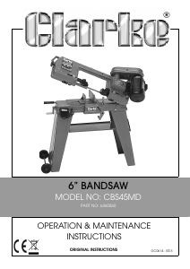 Manual Clarke CBS45MD Bandsaw