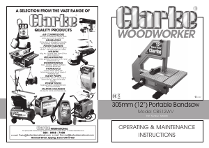 Manual Clarke CBS12WV Bandsaw