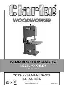 Handleiding Clarke CBS205 Lintzaag