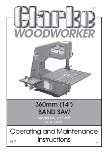 Manual Clarke CBS355 Bandsaw