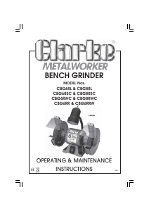 Manual Clarke CBG8RL Bench Grinder
