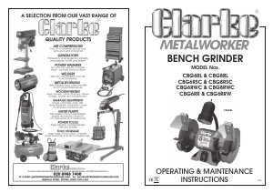 Handleiding Clarke CBG8RSC Tafelslijpmachine