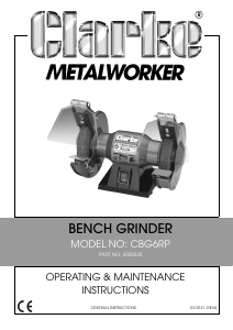 Manual Clarke CBG6RP Bench Grinder