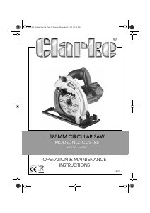 Manual Clarke CCS185 Circular Saw