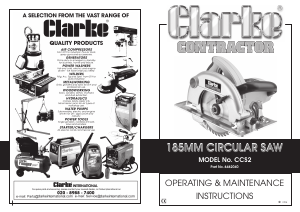 Manual Clarke CCS2 Circular Saw