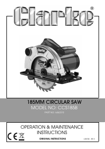 Manual Clarke CCS185B Circular Saw