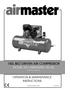 Manual Clarke Airmaster 18/150 Compressor