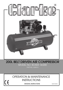 Manual Clarke Boxer 14/200 Compressor