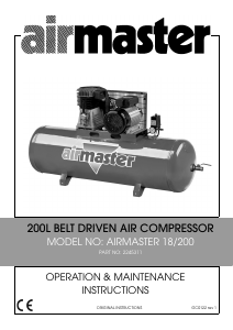 Manual Clarke Airmaster 18/200 Compressor