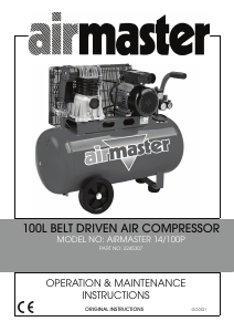 Handleiding Clarke Airmaster 14/100P Compressor