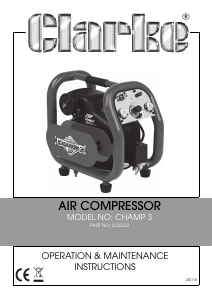 Handleiding Clarke Champ 3 Compressor